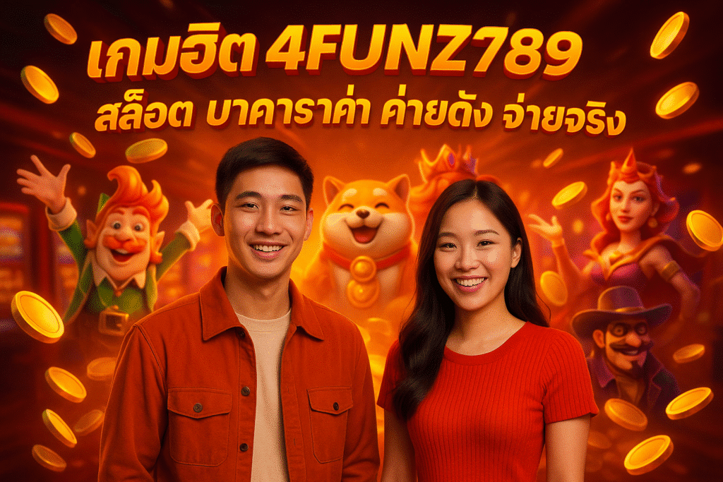 เกมฮิต 4FUNZ789 สล็อต บาคาร่า ค่ายดัง จ่ายจริง