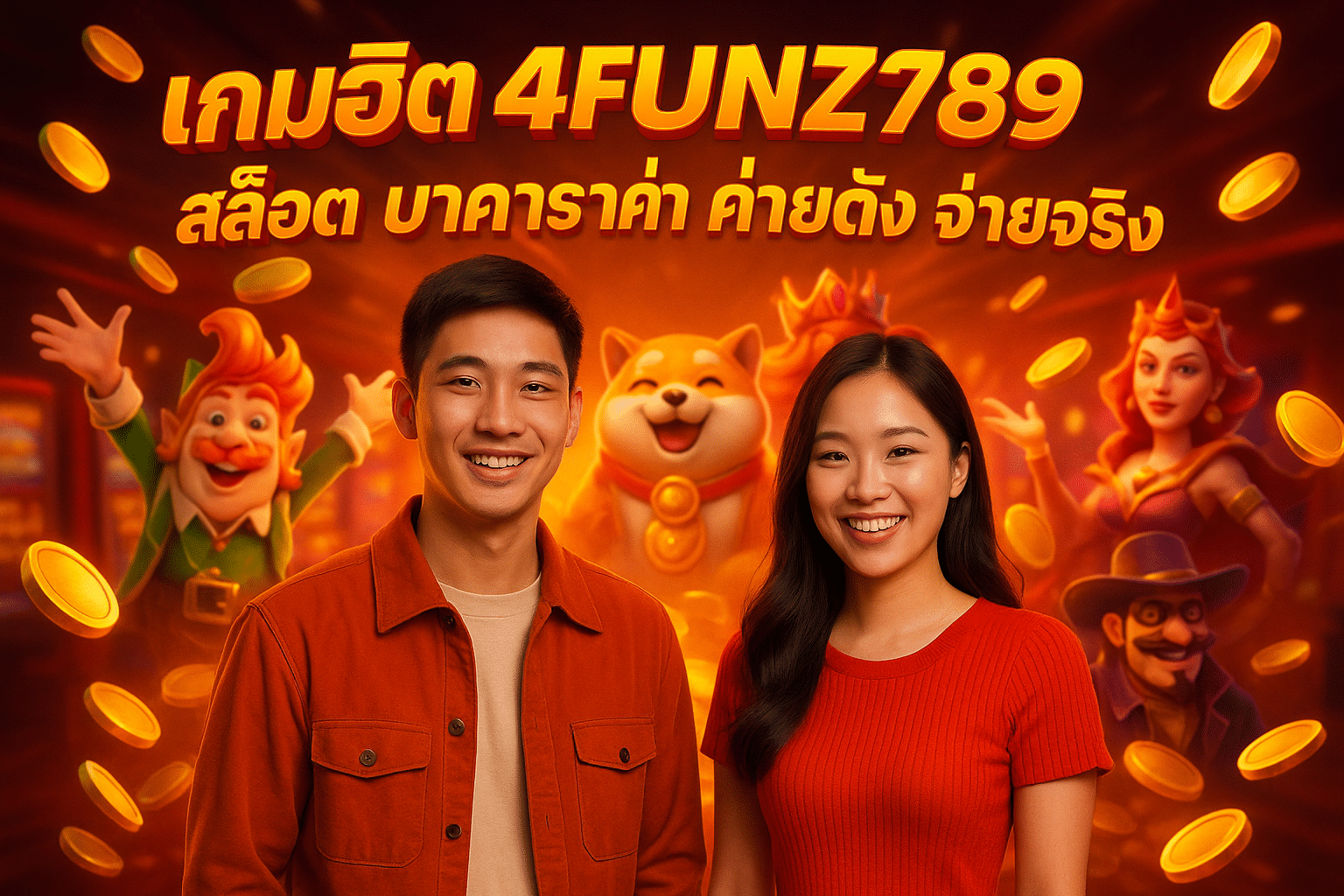 เกมฮิต 4FUNZ789 สล็อต บาคาร่า ค่ายดัง จ่ายจริง