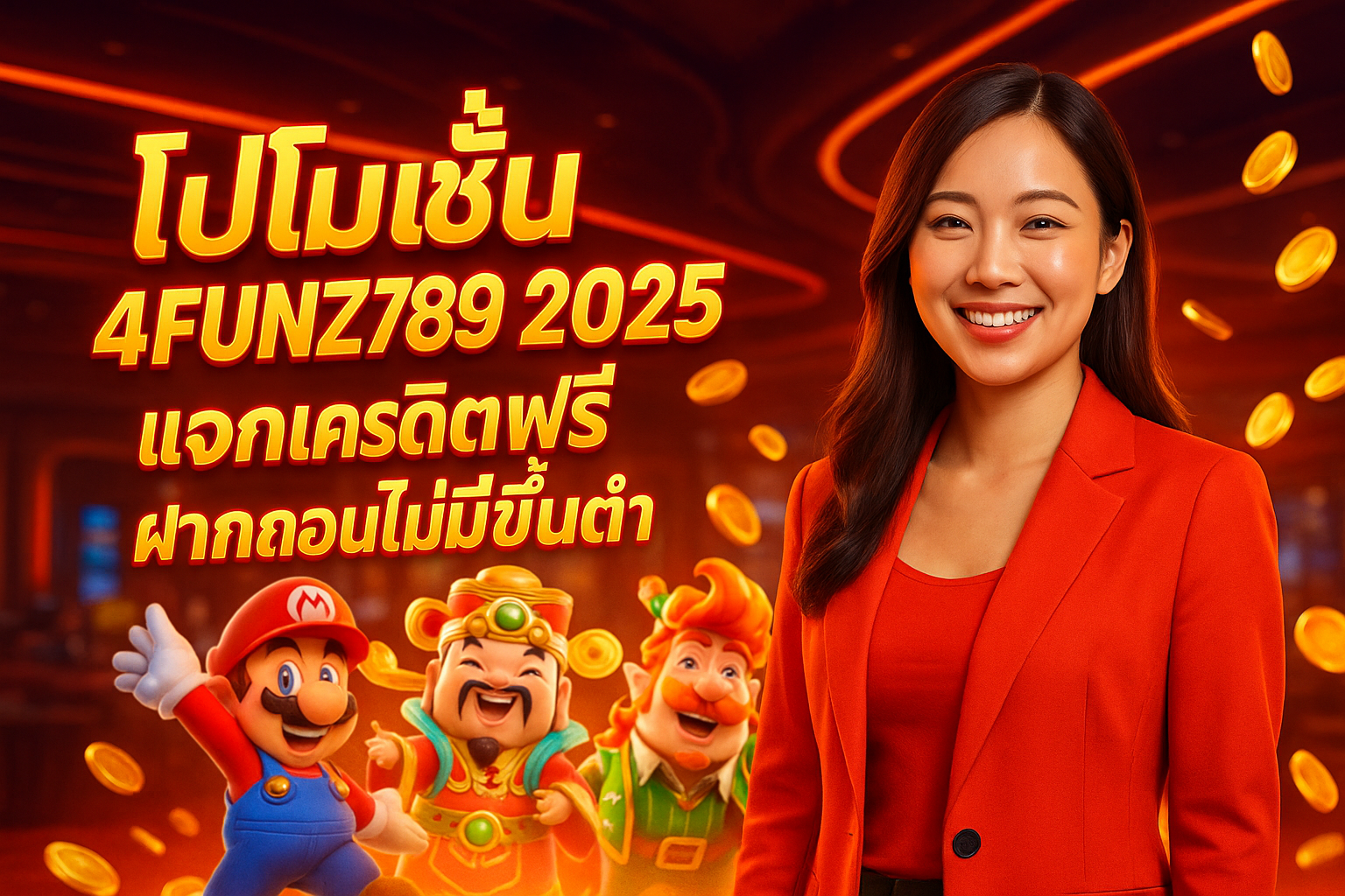 โปรโมชั่น 4FUNZ789 2025 แจกเครดิตฟรี ฝากถอนไม่มีขั้นต่ำ